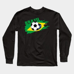 Brazil Soccer Brazil Futbol Football Brazilian soccer Flag Jersey Long Sleeve T-Shirt